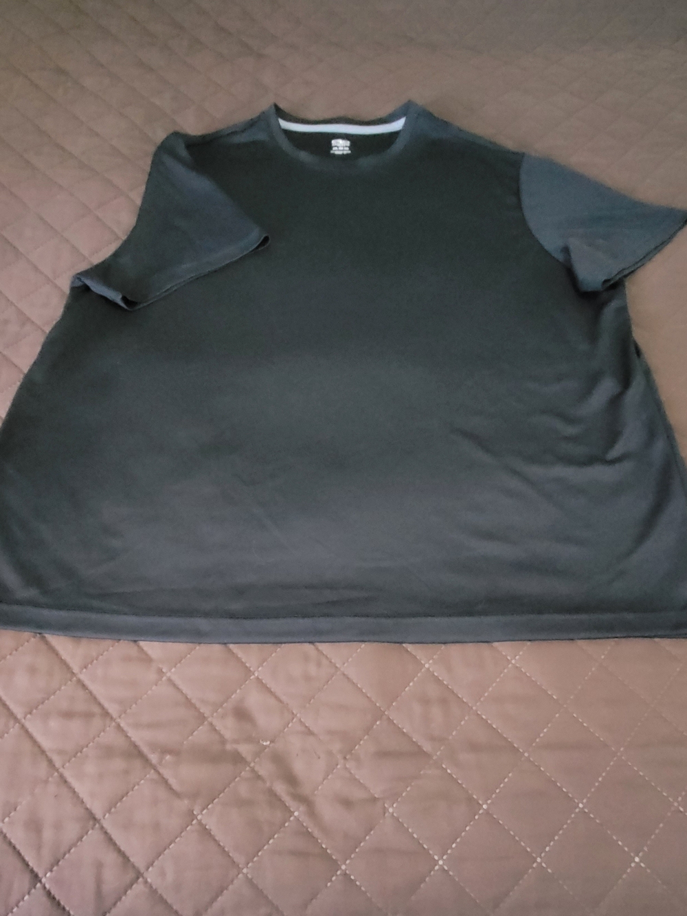 Athletic Works Men's DriWorks Moisture-Wicking Tee – Black, Size 2XL